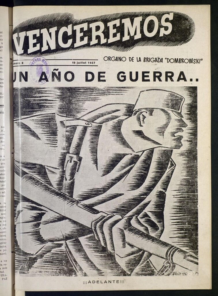 Miniatura de Venceremos : órgano de la Brigada Dombrowski del 19 juillet 1936