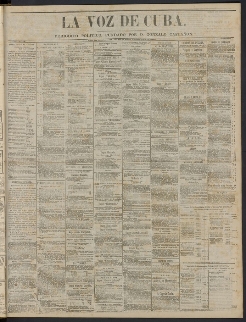 Miniatura de La Voz de Cuba: diario conservador del 2 de diciembre de 1873, nº 286