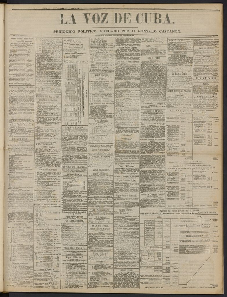 Miniatura de La Voz de Cuba: diario conservador del 6 de diciembre de 1873, nº 290