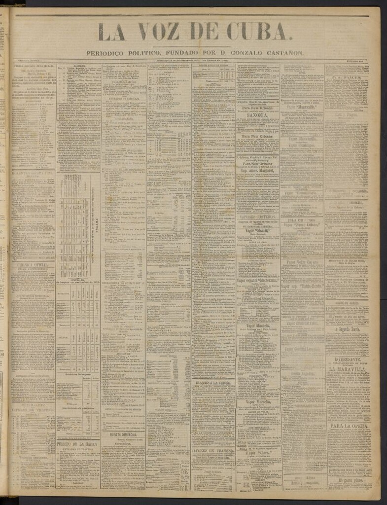 Miniatura de La Voz de Cuba: diario conservador del 14 de diciembre de 1873, nº 297