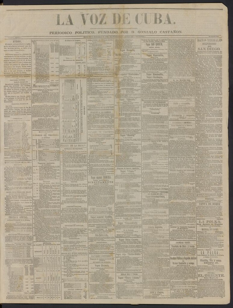 Miniatura de La Voz de Cuba: diario conservador del 30 de diciembre de 1873, nº 300 [sic]