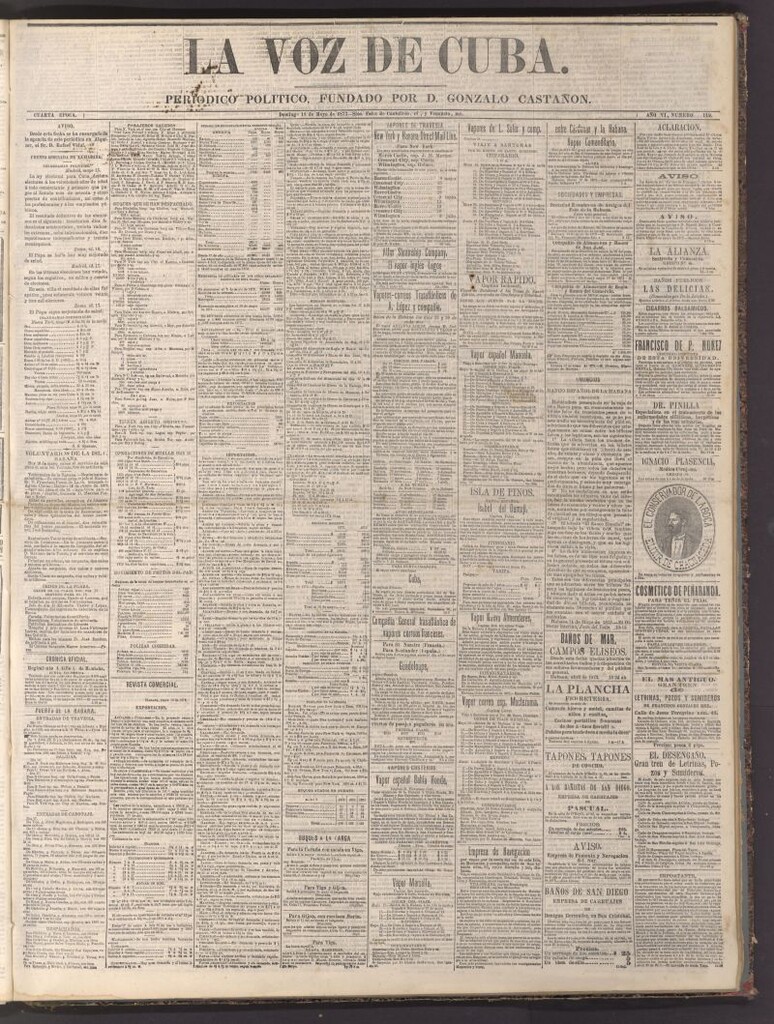 Miniatura de La Voz de Cuba: diario conservador del 18 de mayo de 1873