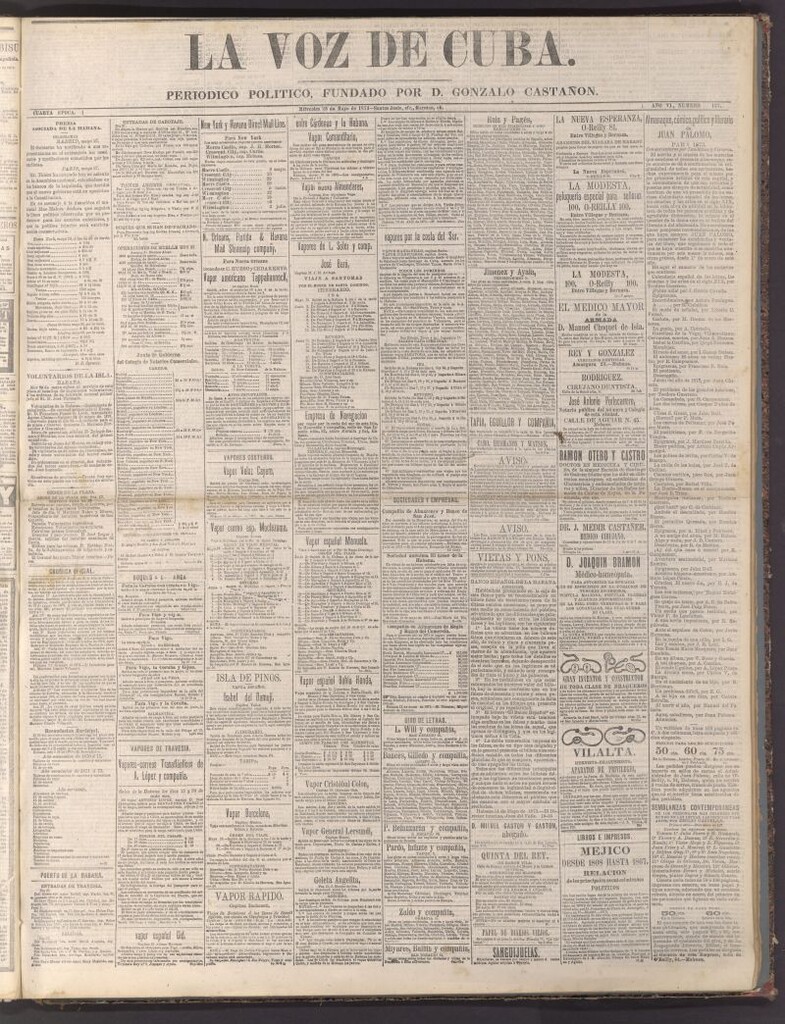 Miniatura de La Voz de Cuba: diario conservador del 28 de mayo de 1873