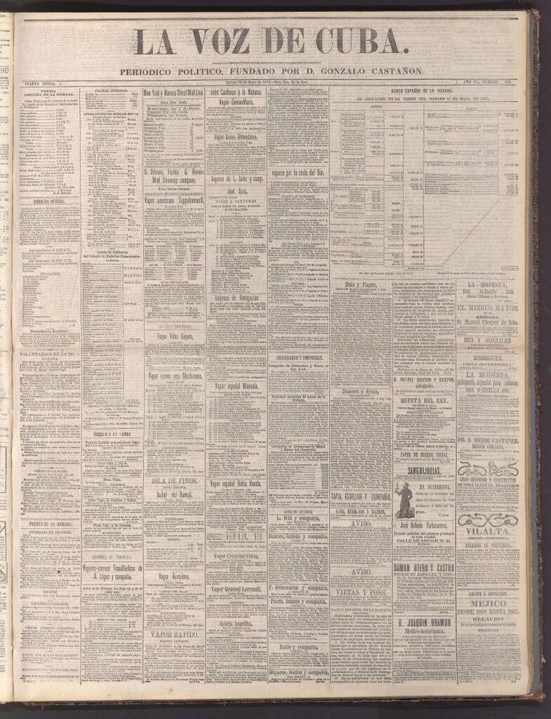 Miniatura de La Voz de Cuba: diario conservador del 29 de mayo de 1873