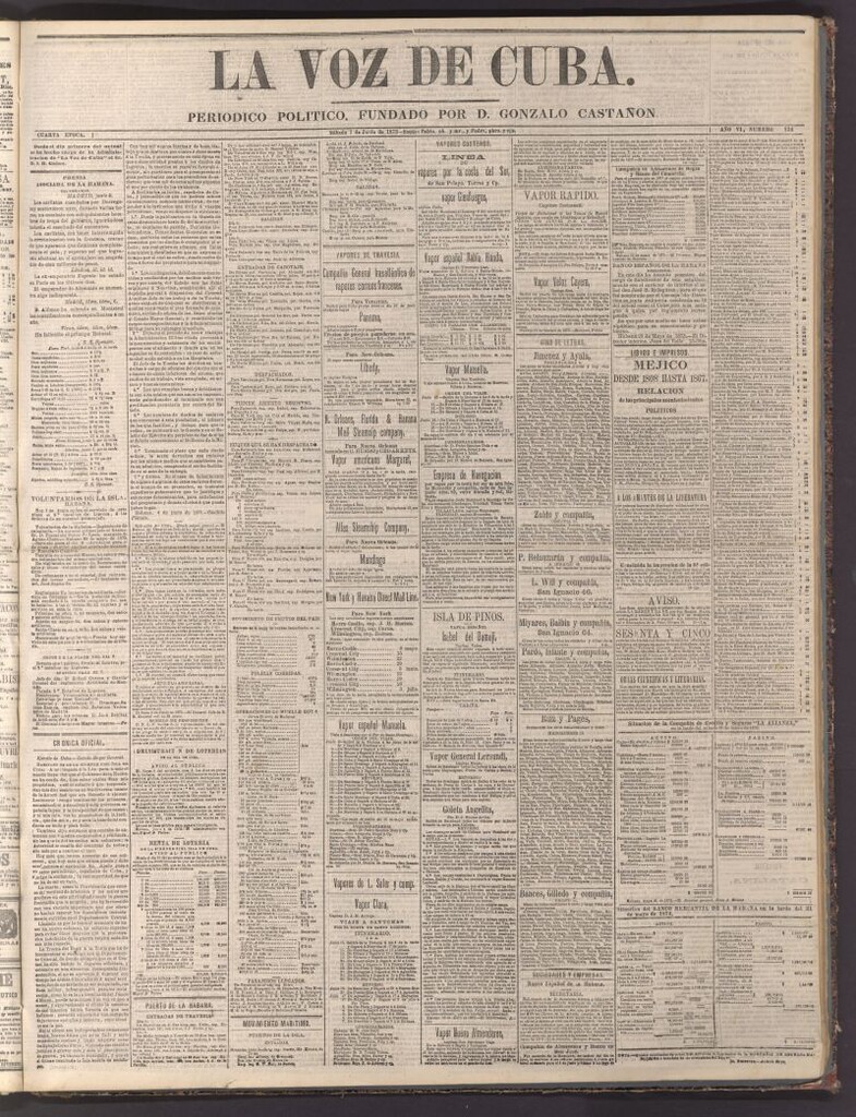 Miniatura de La Voz de Cuba: diario conservador del 7 de junio de 1873