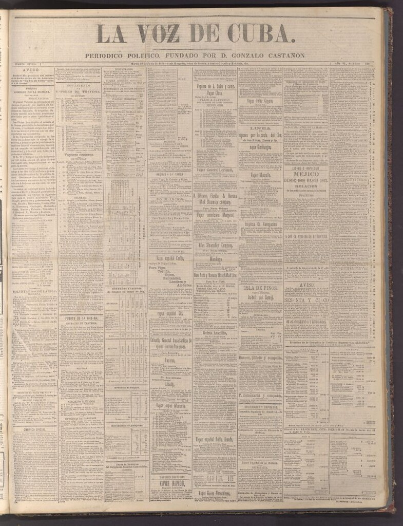 Miniatura de La Voz de Cuba: diario conservador del 10 de junio de 1873