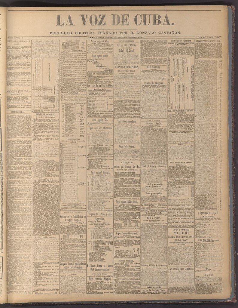 Miniatura de La Voz de Cuba: diario conservador del 17 de junio de 1873