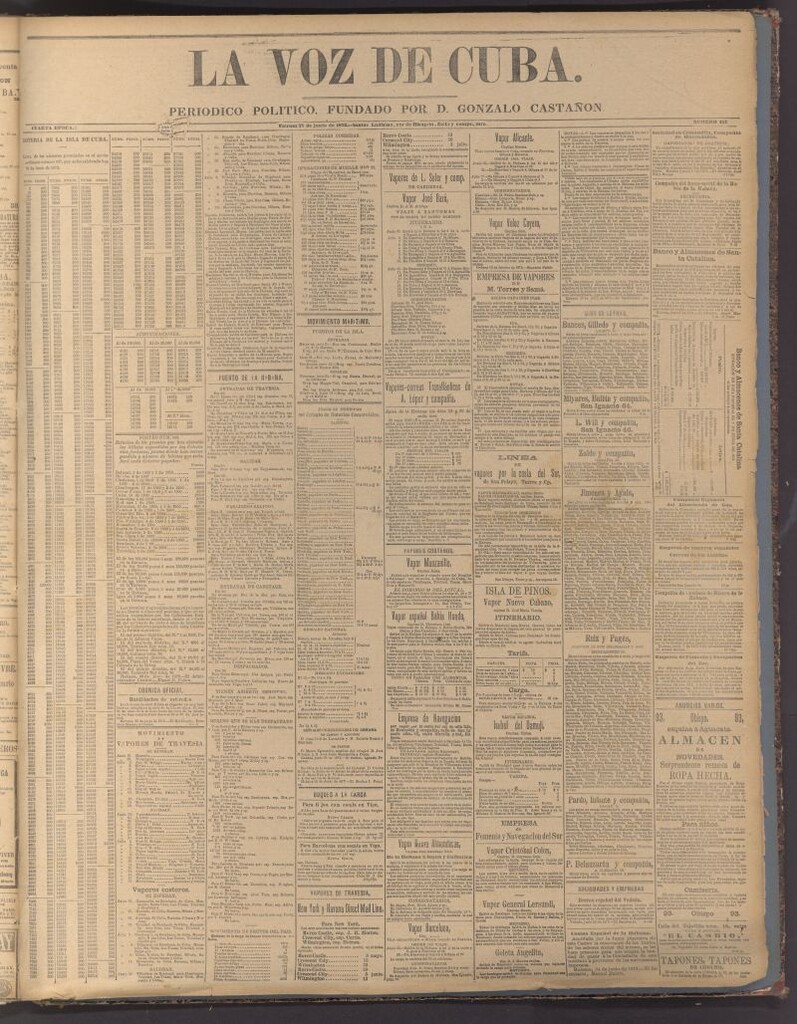 Miniatura de La Voz de Cuba: diario conservador del 27 de junio de 1873