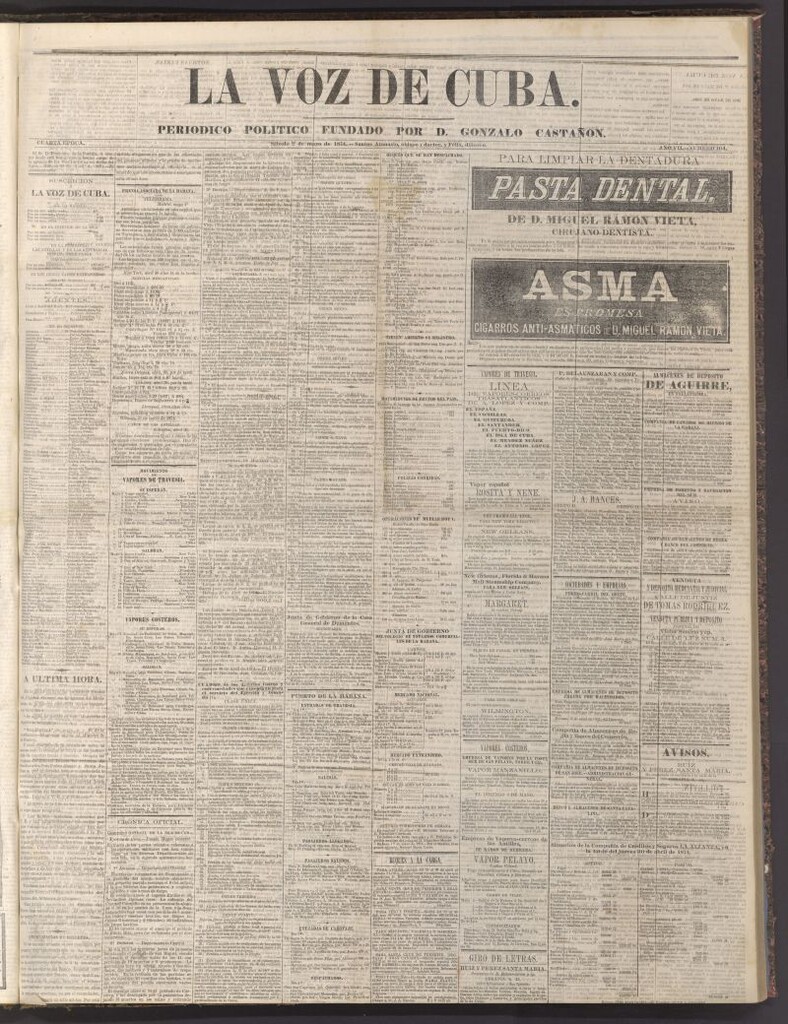 Miniatura de La Voz de Cuba: diario conservador del 2 de mayo de 1874