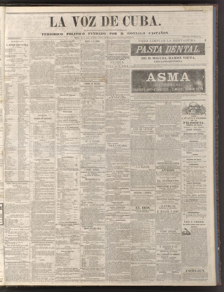 Miniatura de La Voz de Cuba: diario conservador del 23 de junio de 1874