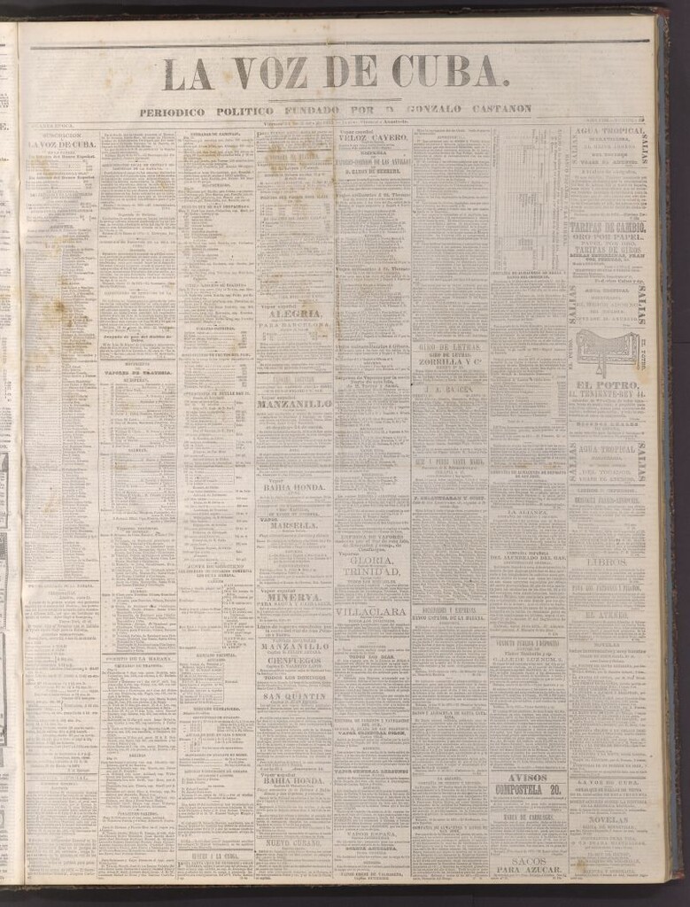 Miniatura de La Voz de Cuba: diario conservador del 22 de enero de 1875