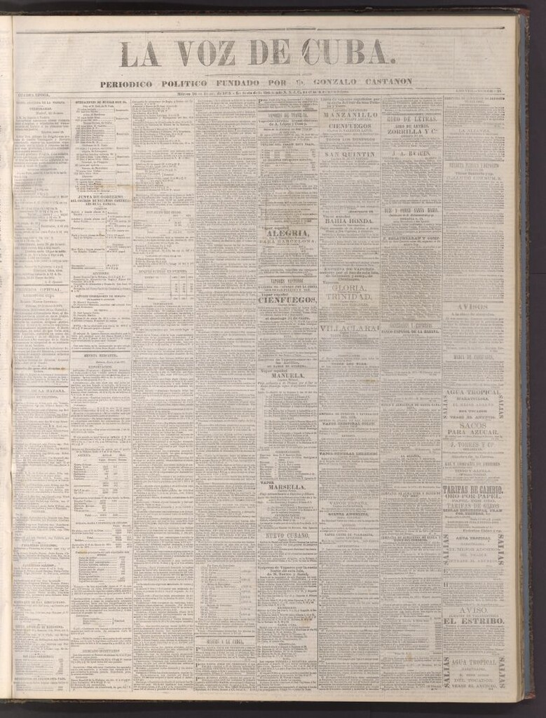Miniatura de La Voz de Cuba: diario conservador del 26 de enero de 1875