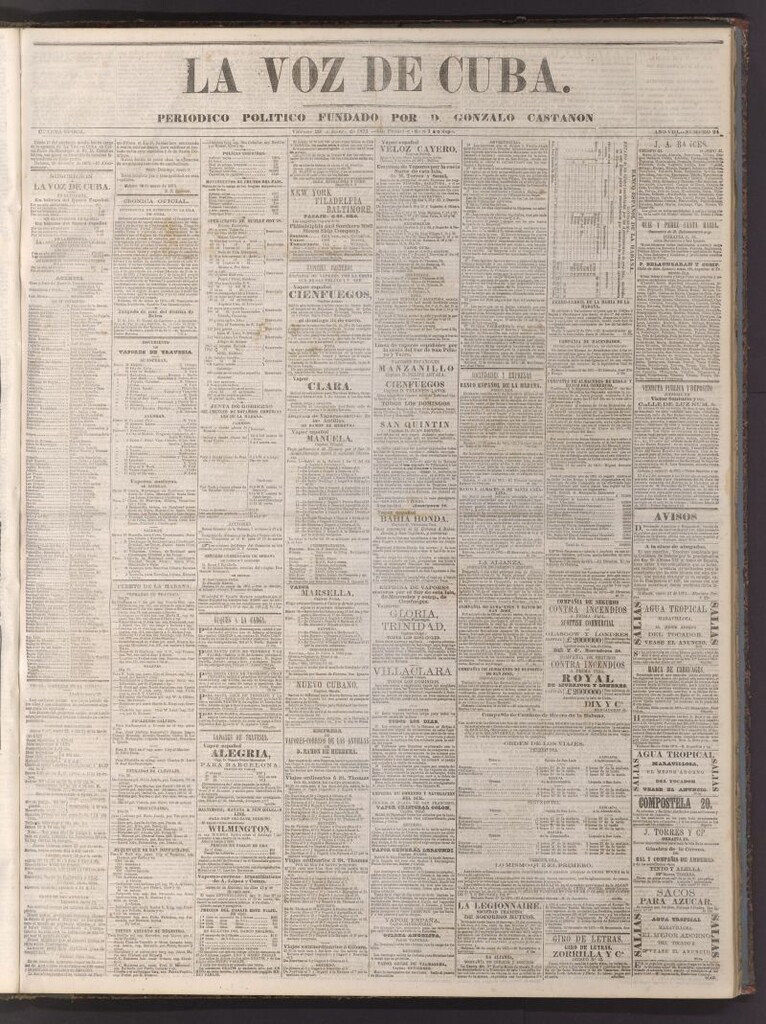 Miniatura de La Voz de Cuba: diario conservador del 29 de enero de 1875