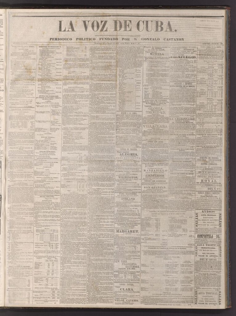 Miniatura de La Voz de Cuba: diario conservador del 31 de enero de 1875