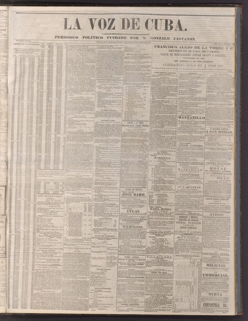 Miniatura de La Voz de Cuba: diario conservador del 19 de febrero de 1875