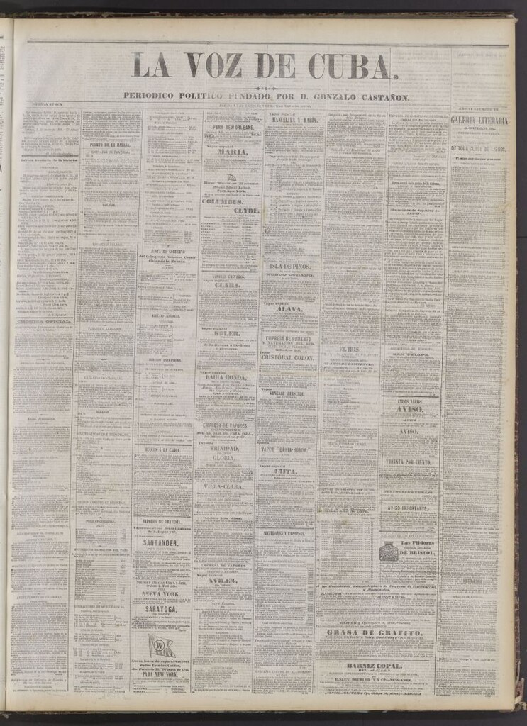 Miniatura de La Voz de Cuba: diario conservador del 17 de enero de 1878