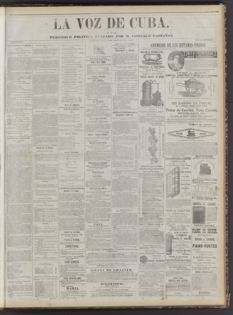 Miniatura de La Voz de Cuba: diario conservador del 19 de enero de 1878
