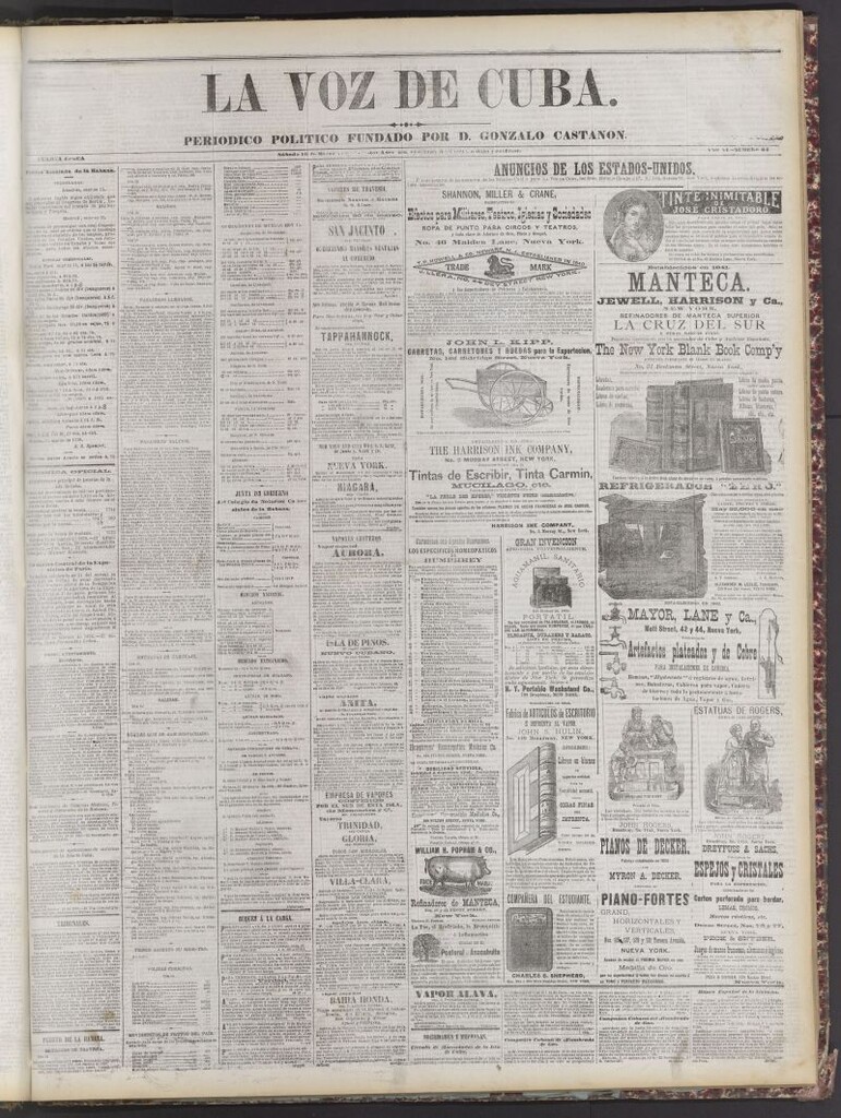 Miniatura de La Voz de Cuba: diario conservador del 16 de marzo de 1878
