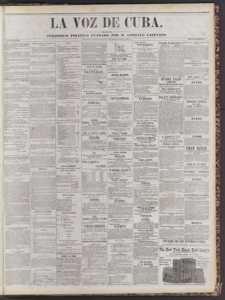 Miniatura de La Voz de Cuba: diario conservador del 27 de marzo de 1878