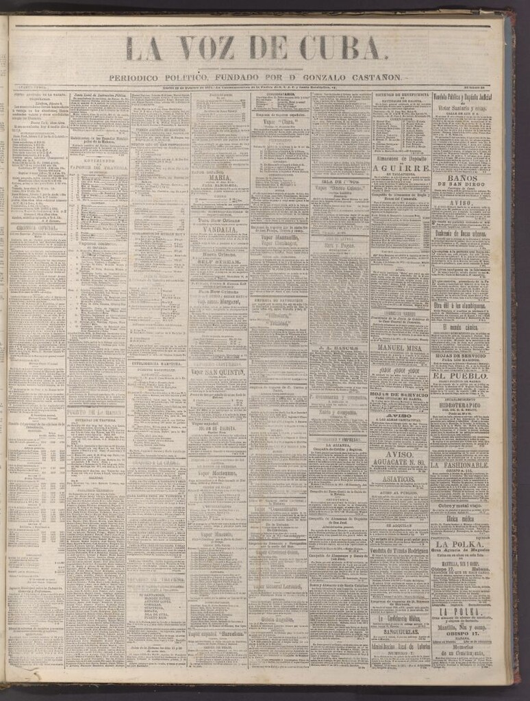 Miniatura de La Voz de Cuba: diario conservador del 10 de febrero de 1874