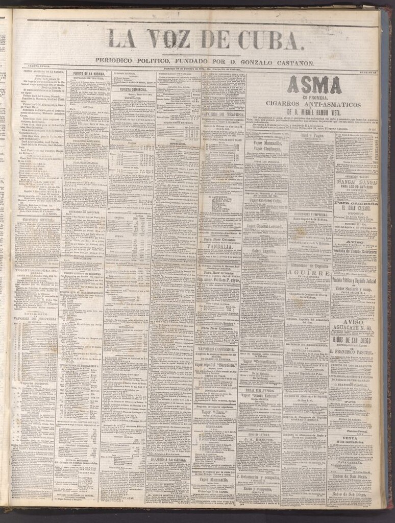 Miniatura de La Voz de Cuba: diario conservador del 22 de febrero de 1874