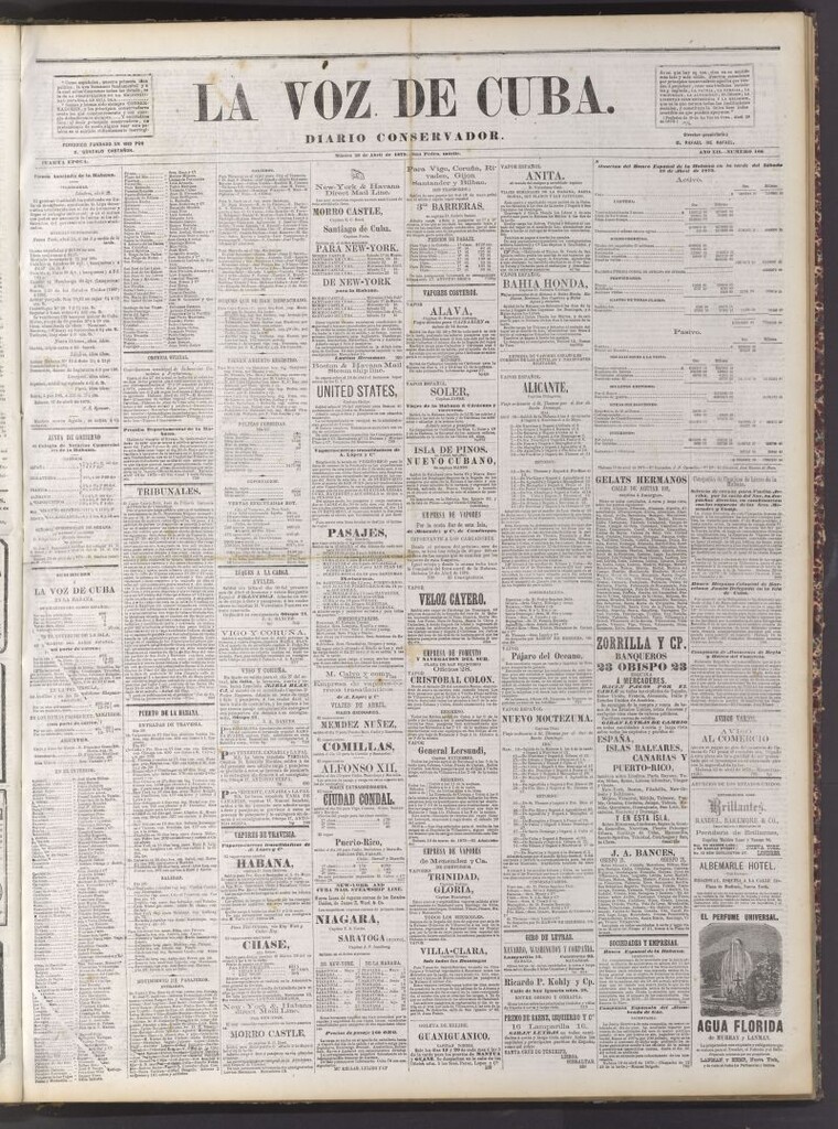 Miniatura de La Voz de Cuba: diario conservador del 29 de abril de 1879