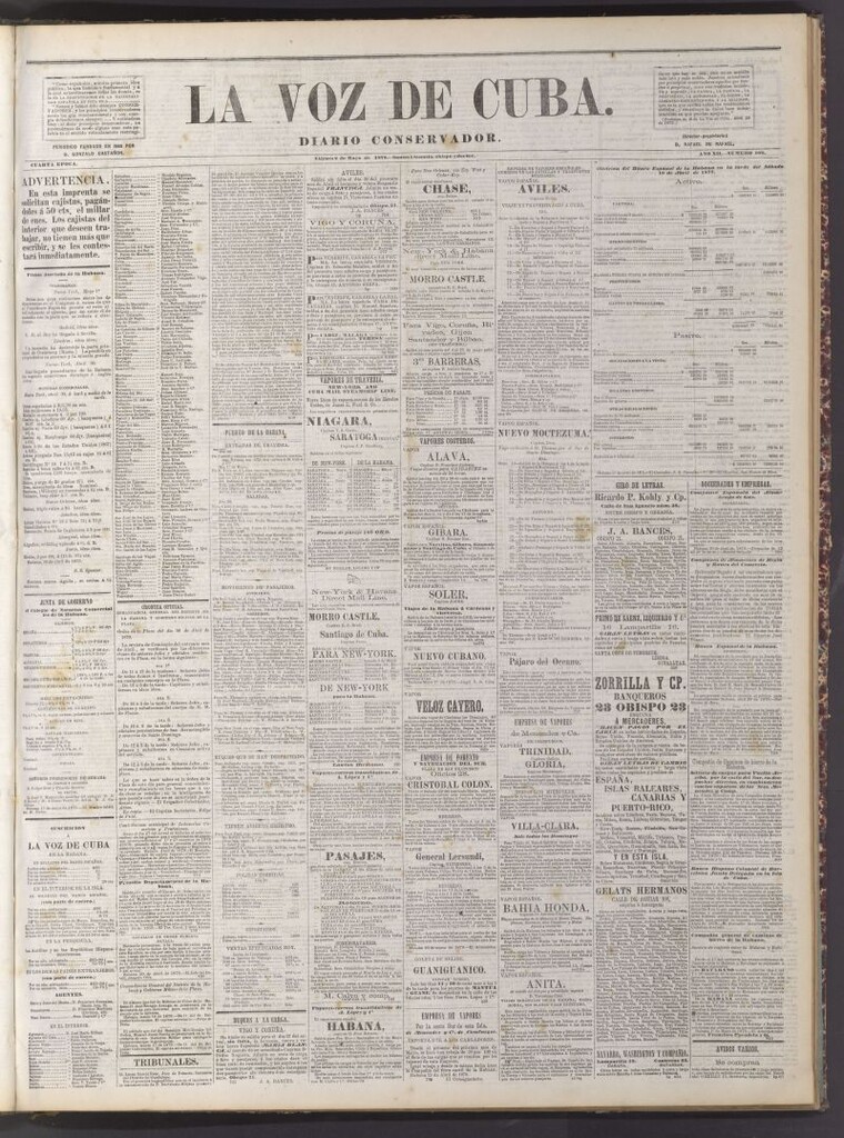 Miniatura de La Voz de Cuba: diario conservador del 2 de mayo de 1879
