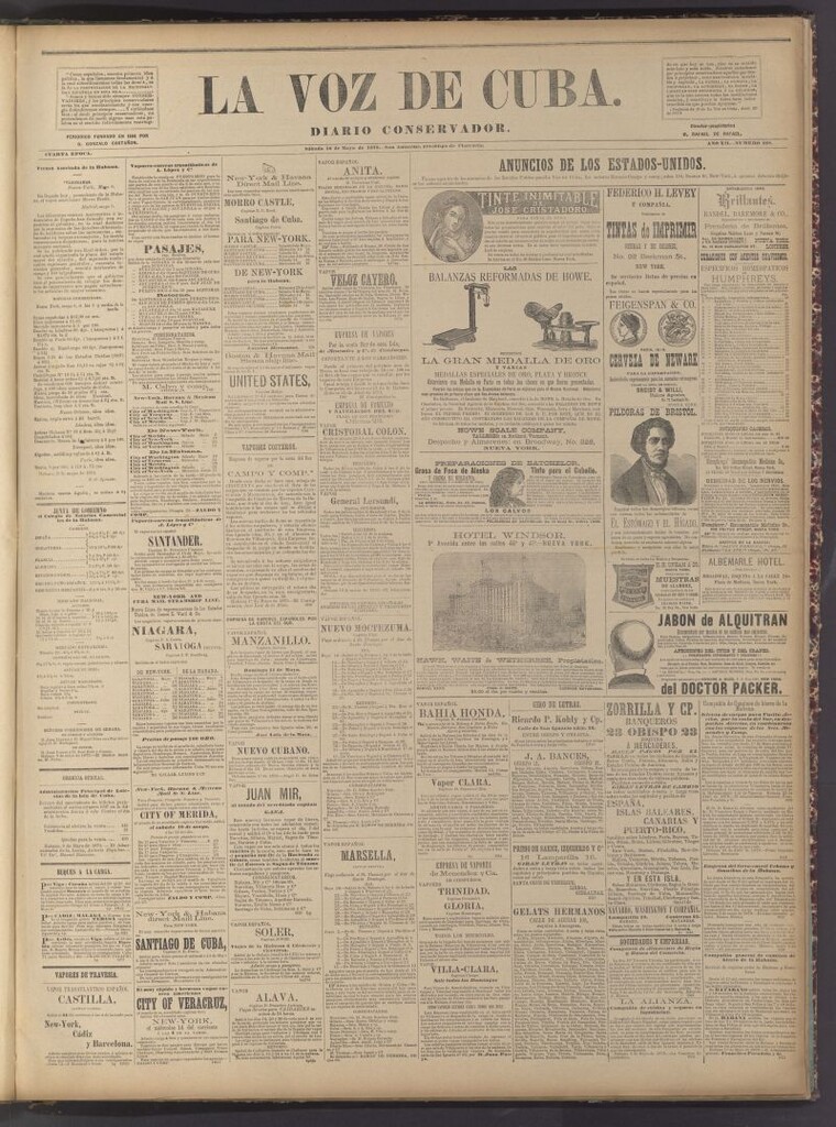 Miniatura de La Voz de Cuba: diario conservador del 10 de mayo de 1879
