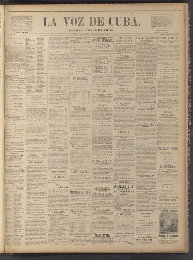 Miniatura de La Voz de Cuba: diario conservador del 13 de mayo de 1879