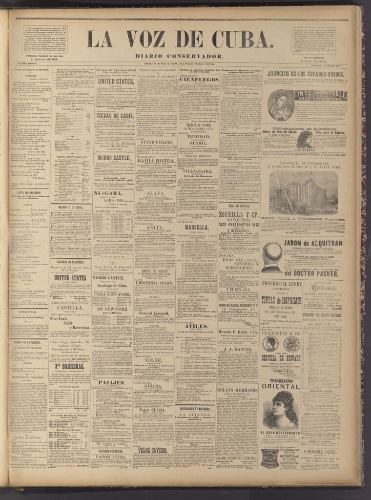 Miniatura de La Voz de Cuba: diario conservador del 17 de mayo de 1879