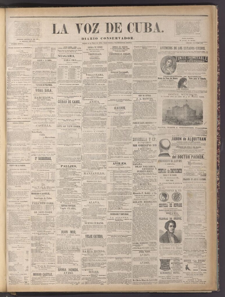 Miniatura de La Voz de Cuba: diario conservador del 24 de mayo de 1879