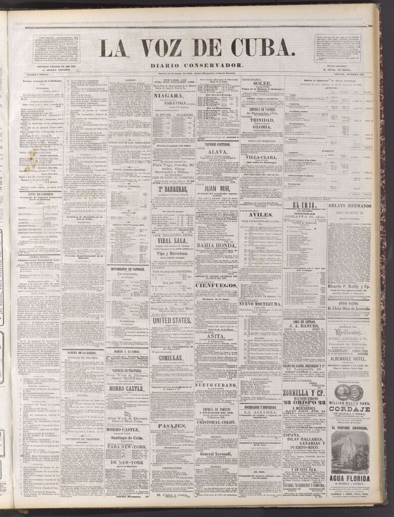Miniatura de La Voz de Cuba: diario conservador del 10 de junio de 1879