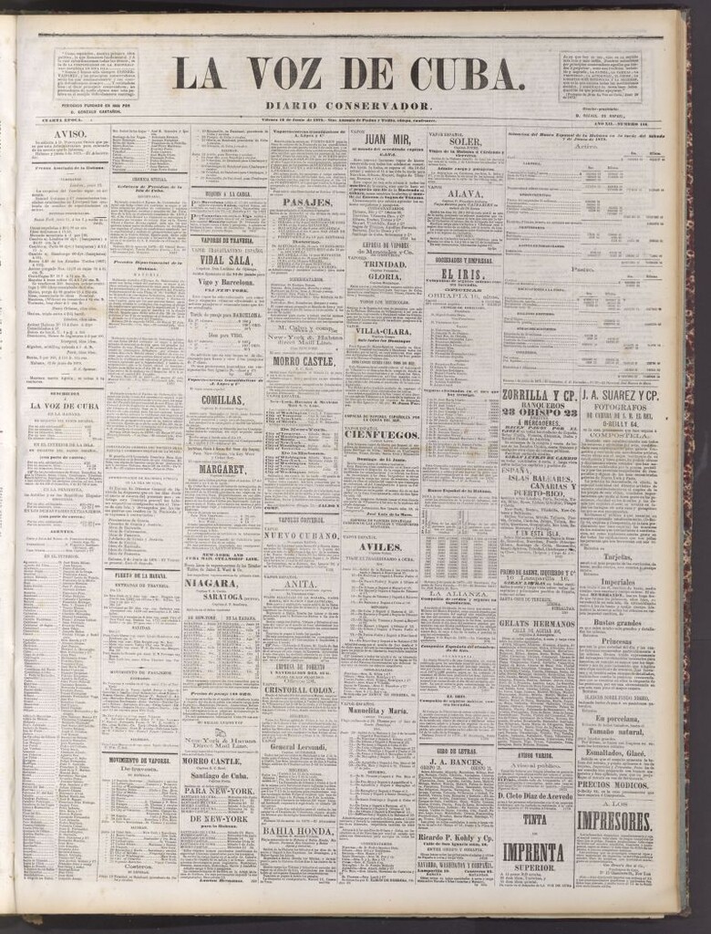 Miniatura de La Voz de Cuba: diario conservador del 13 de junio de 1879