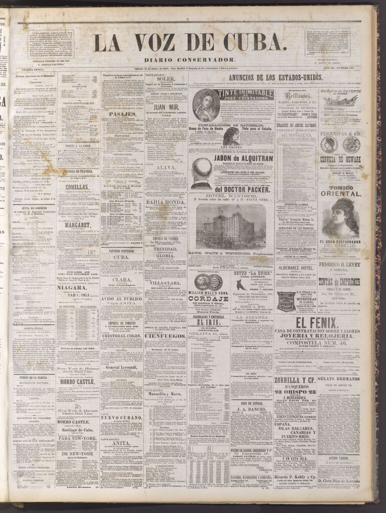 Miniatura de La Voz de Cuba: diario conservador del 14 de junio de 1879
