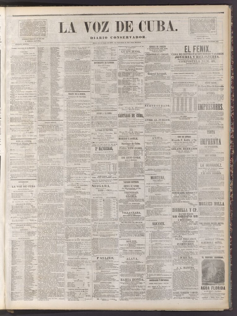 Miniatura de La Voz de Cuba: diario conservador del 24 de junio de 1879
