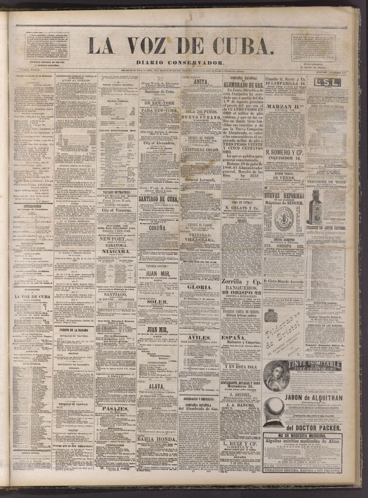 Miniatura de La Voz de Cuba: diario conservador del 31 de julio de 1880