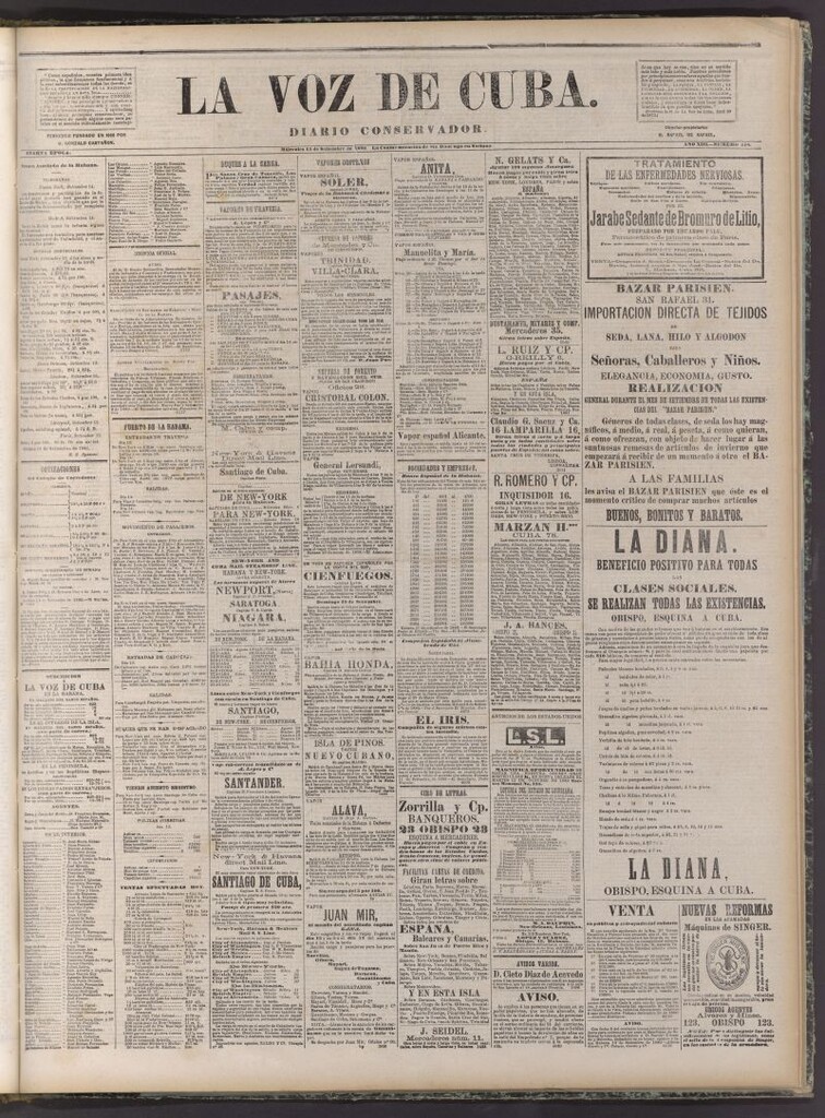 Miniatura de La Voz de Cuba: diario conservador del 15 de setiembre de 1880