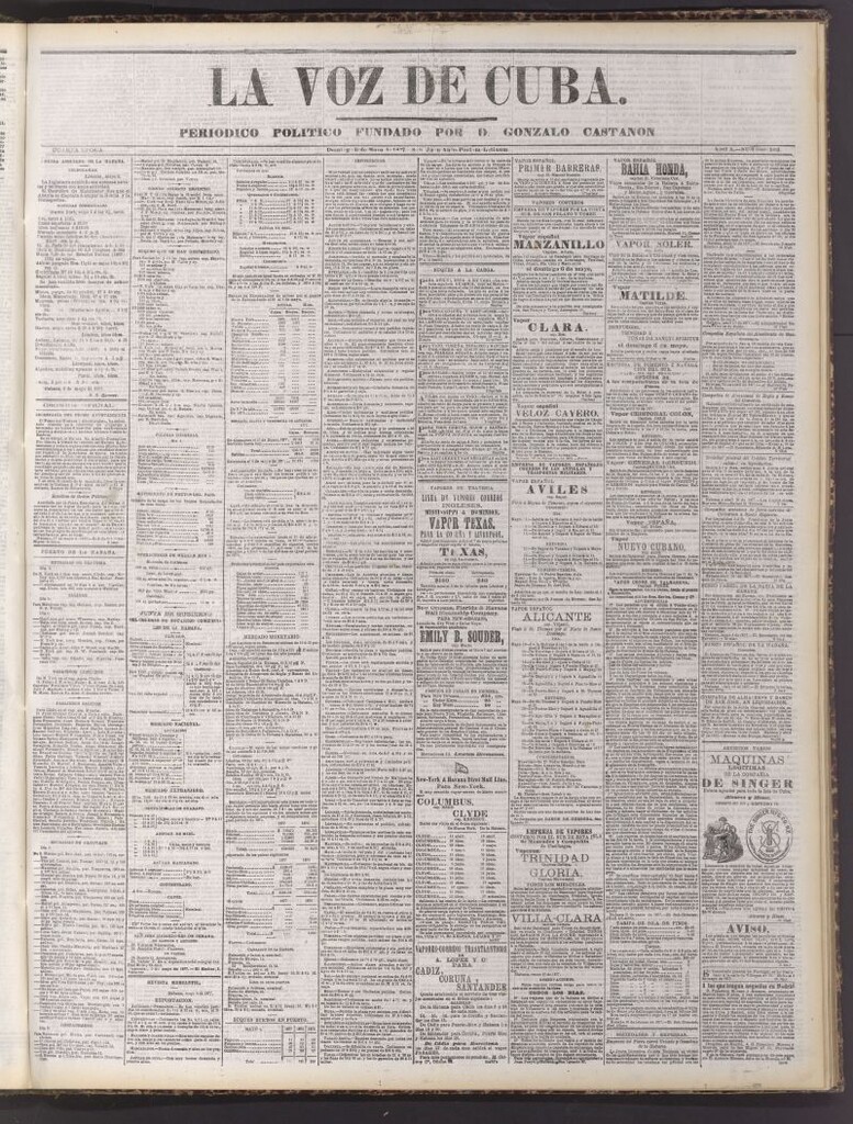 Miniatura de La Voz de Cuba: diario conservador del 6 de mayo de 1877