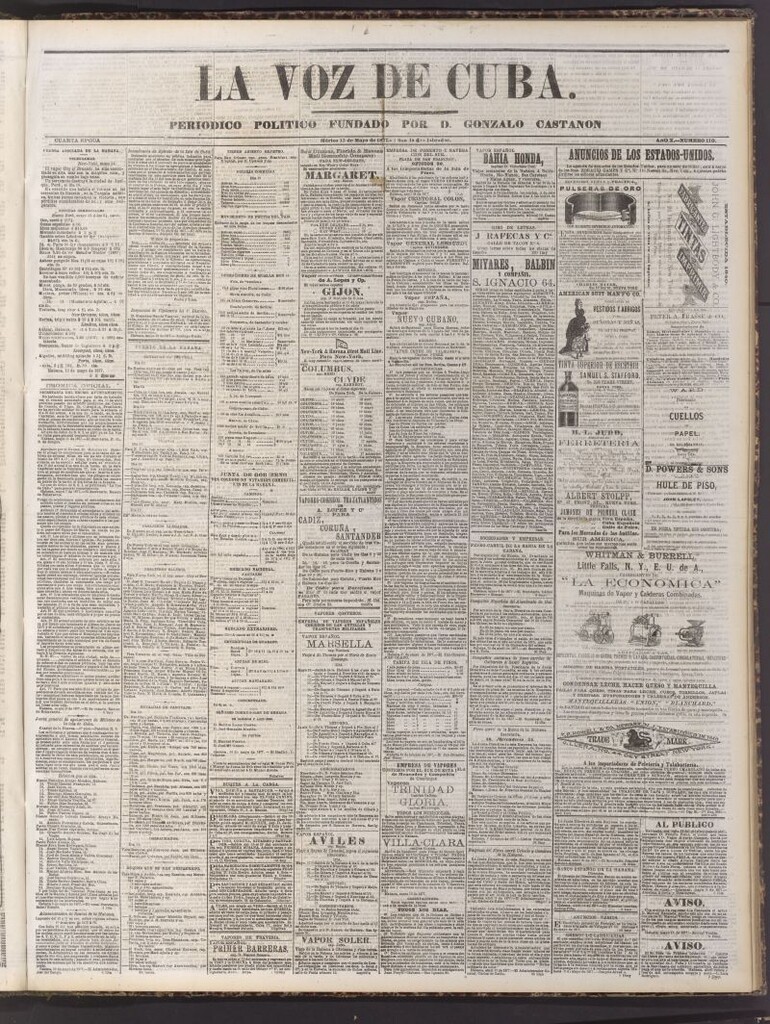 Miniatura de La Voz de Cuba: diario conservador del 15 de mayo de 1877