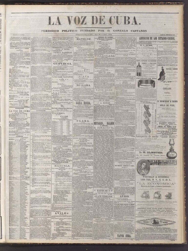 Miniatura de La Voz de Cuba: diario conservador del 22 de mayo de 1877