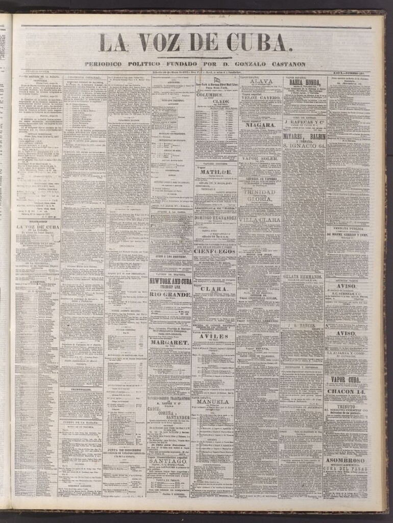 Miniatura de La Voz de Cuba: diario conservador del 26 de mayo de 1877