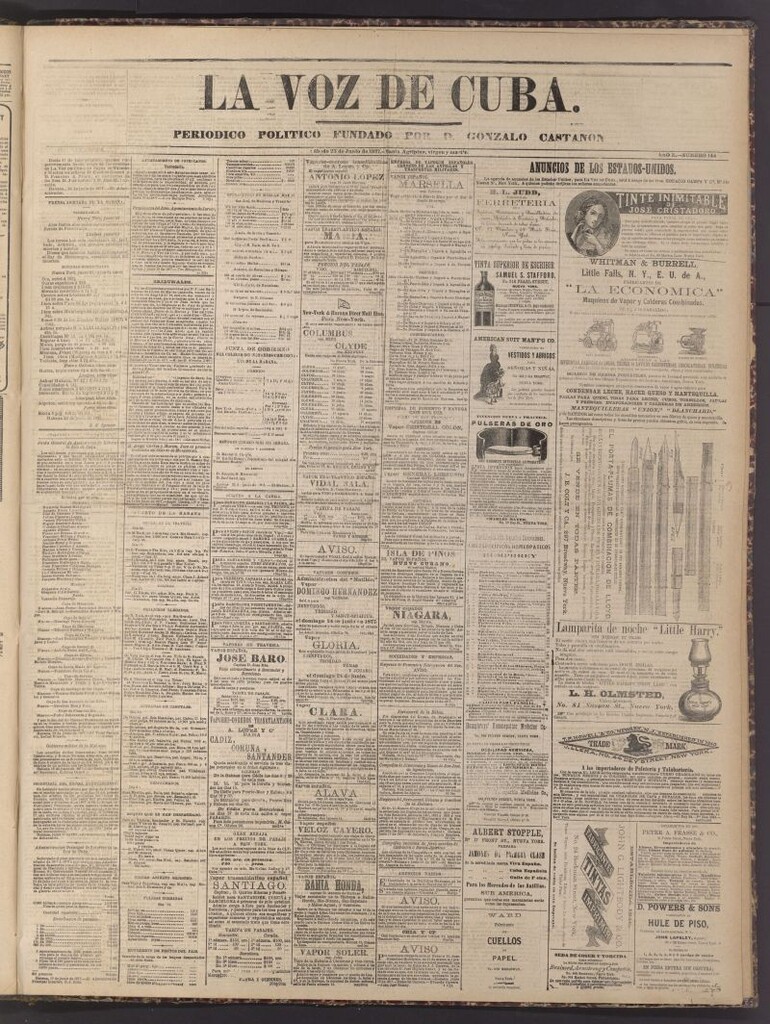 Miniatura de La Voz de Cuba: diario conservador del 23 de junio de 1877