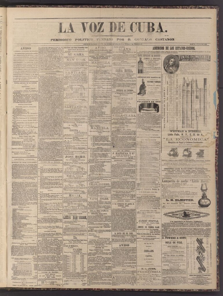 Miniatura de La Voz de Cuba: diario conservador del 30 de junio de 1877