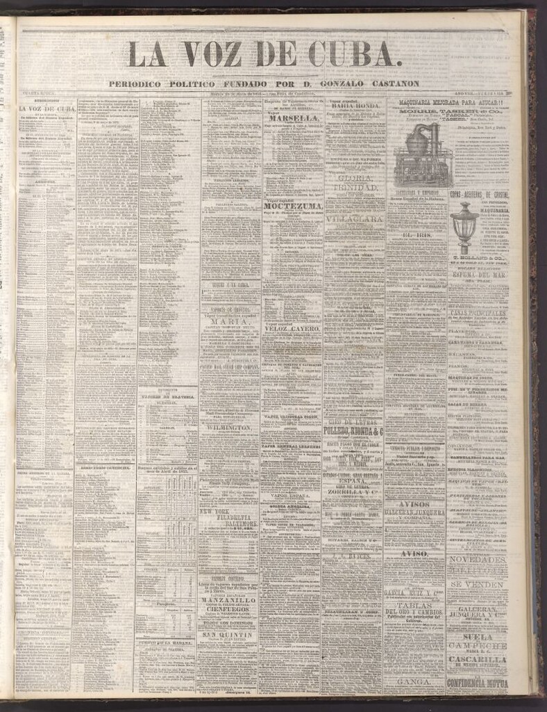 Miniatura de La Voz de Cuba: diario conservador del 18 de mayo de 1875