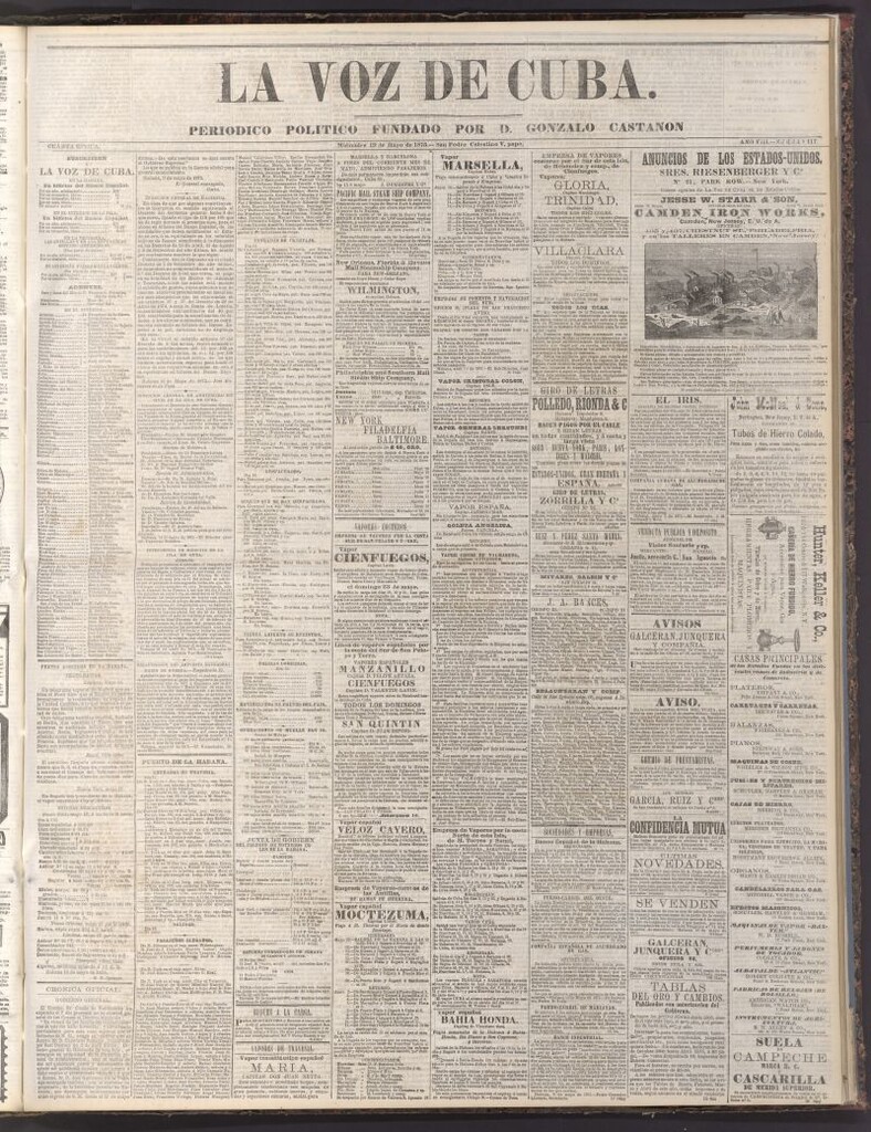 Miniatura de La Voz de Cuba: diario conservador del 19 de mayo de 1875