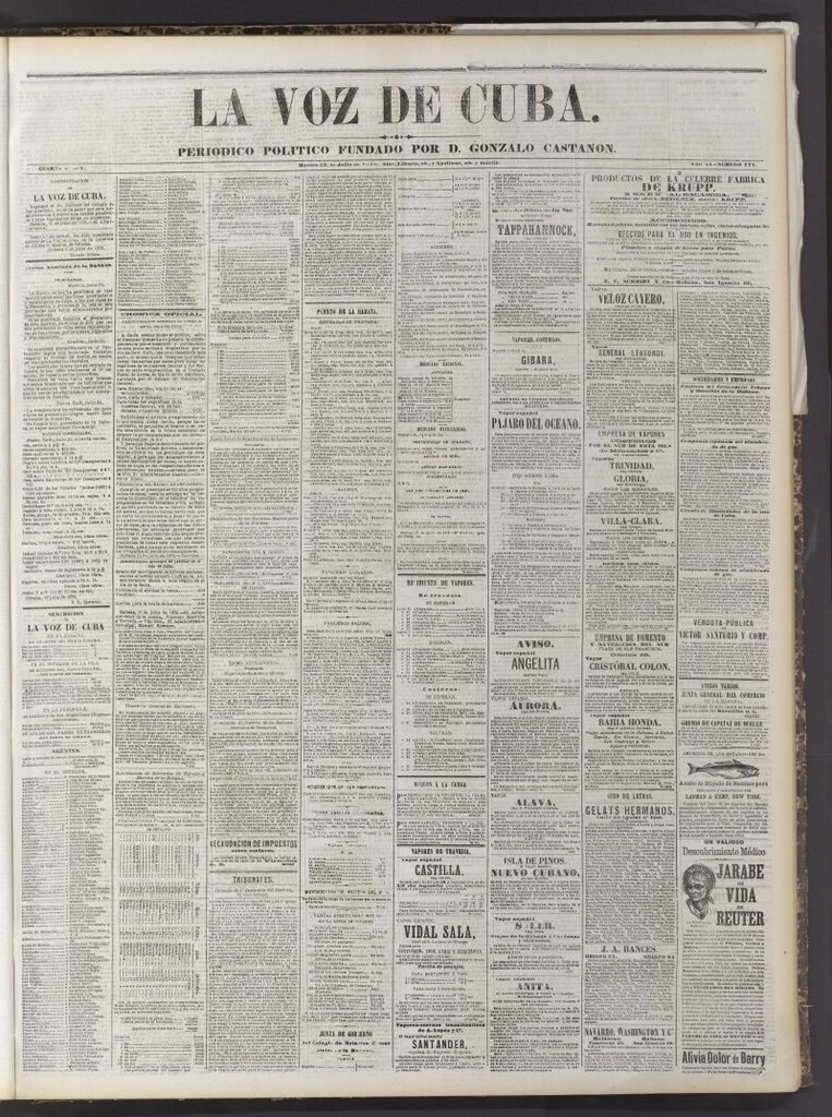 Miniatura de La Voz de Cuba: diario conservador del 23 de julio de 1878