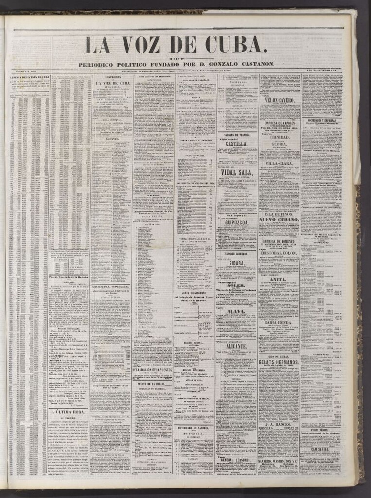Miniatura de La Voz de Cuba: diario conservador del 31 de julio de 1878
