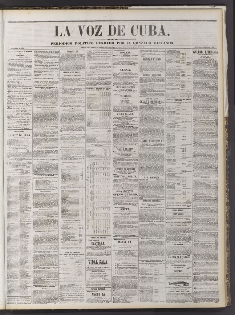 Miniatura de La Voz de Cuba: diario conservador del 6 de agosto de 1878