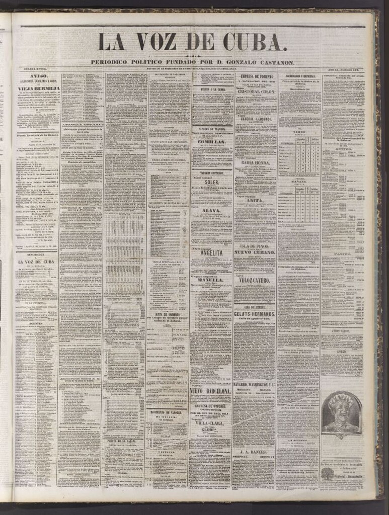 Miniatura de La Voz de Cuba: diario conservador del 26 de septiembre de 1878