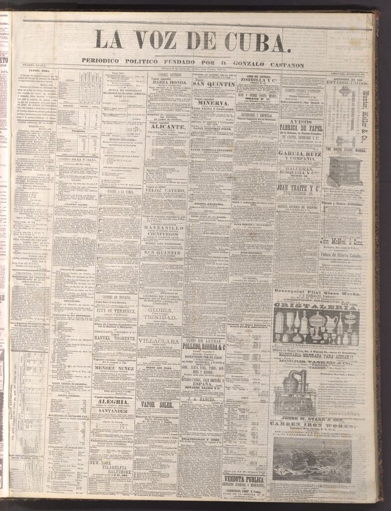 Miniatura de La Voz de Cuba: diario conservador del 9 de julio de 1875